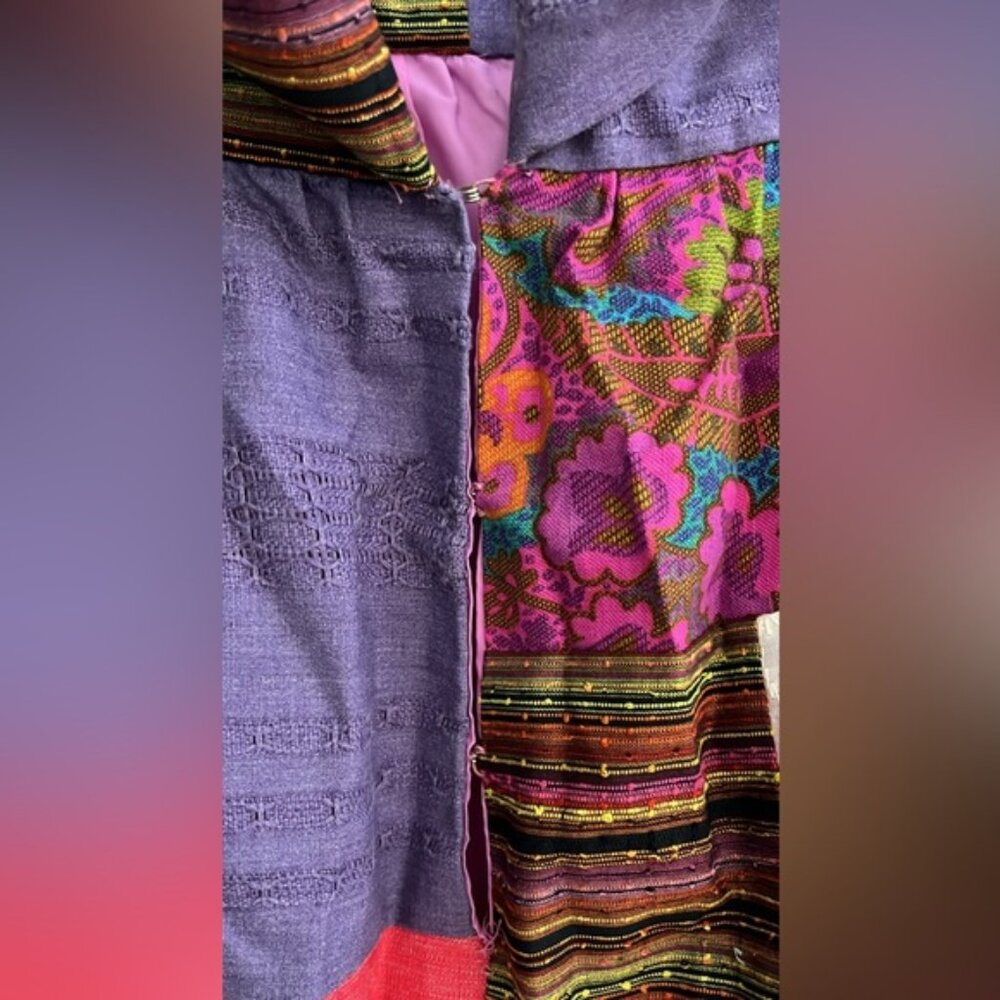 Vintage Colourful Patchwork Maxi Skirt View 5